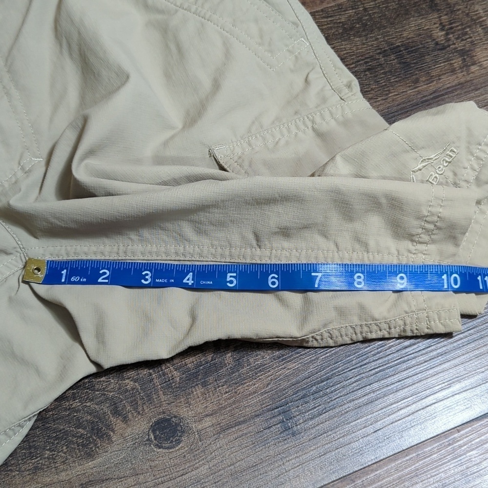 L.L. Bean Men's Cresta Cargo Hiking Shorts Size Med-Reg in Khaki Tan 100% Nylon - Picture 9 of 9